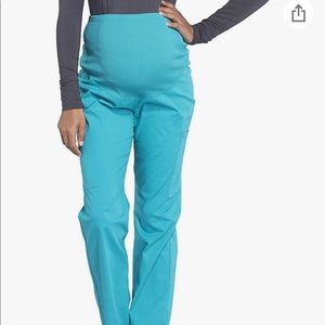Teal Cherokee Maternity Scrub Pants